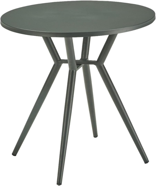 Liadomo Gartentisch Lesina (wetterfest & modern, 1 Tisch), Aluminium Gartentisch in Anthrazit, rund, 80 cm