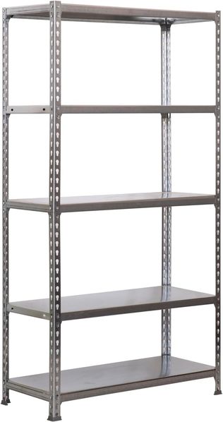 Simon Rack Schwerlastregal, 2000 x 1200 x 500 mm, Bis 200 kg Belastbar, 5 Verstellbare Ablagen, Kellerregal, Lagerregal, Grau - Simonclick