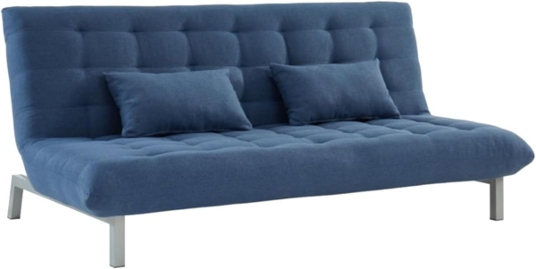 Vente-unique - Schlafsofa Klappsofa 3-Sitzer - Stoff - Blau - HORNET