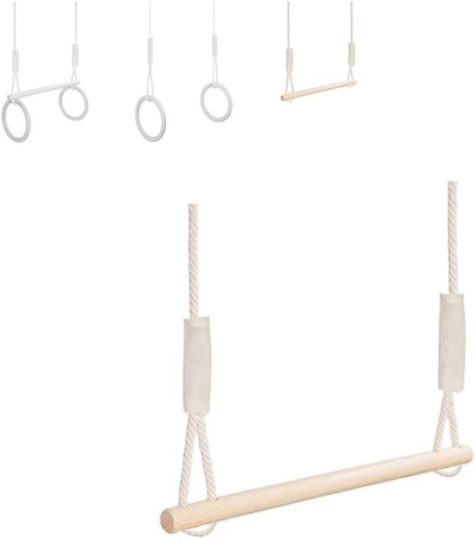 MAMOI® Trapez Schaukel Turnringe Trapez | Kinder Turnringe Turnringe Schaukel | Turnringe Kinder Trapez | Turnringe Trapez Schaukel Kinder | CE | 100% ECO | Made in EU