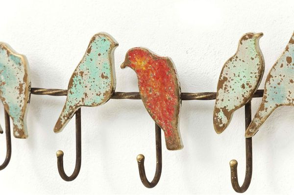 Kare Bird Party Wandgarderobenleiste im absoluten Vintage-Style, Metall, Braun, (H/B/T) 19 x 102 x 6 cm Bild 5
