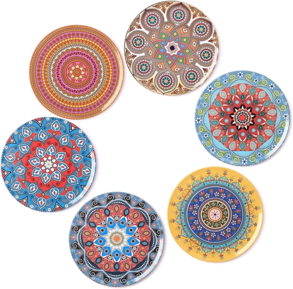 BOHORIA Getränkeuntersetzer BOHORIA® Premium Design Untersetzer (6er Set) - (rund, 9cm), Natur-Kork