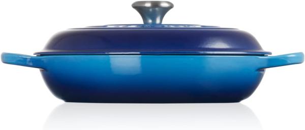 Le Creuset Gusseisen Signature Azurblau Gourmet Profitopf 30 cm Bild 3