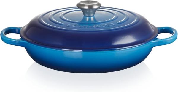 Le Creuset Gusseisen Signature Azurblau Gourmet Profitopf 30 cm Bild 2
