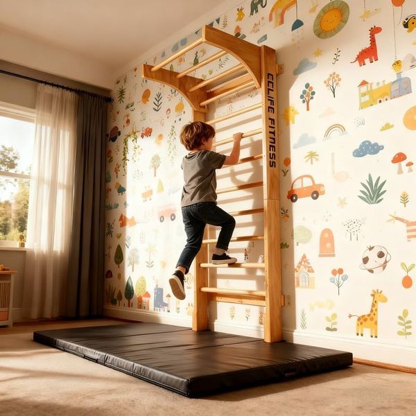 CCLIFE Kletter-Trainingsgerät Klettergerüst für kinder outdoor Sprossenwand Turnwand Holz