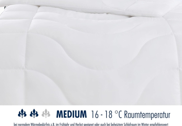 Irisette medium Ganzjahresdecke Steppbett Lotte, mit Top Cool Gewebe, 95 Grad waschbar, inkl. Aufbewahrungstasche, 135x200 cm, weiß Bild 3