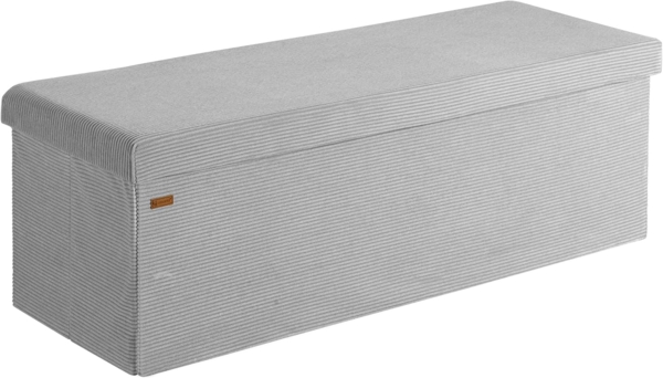 CASARIA® Sitzbank mit Stauraum Cord inkl. Boxen L Grau Bild 1