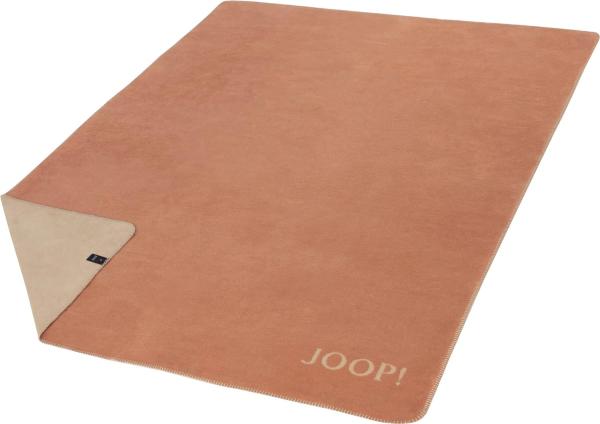 JOOP Wohndecke Uni Doubleface Größe 150x200 cm kupfer-sand Plaid