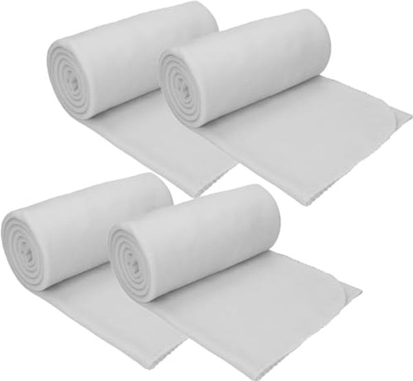 Wohndecke 4 Stück Fleecedecken Kuscheldecken Größe 130x170 cm Farbe Silber, Betz