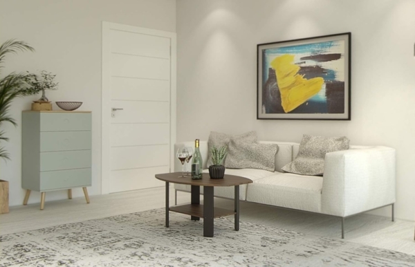 Furinno Simple Design Couchtisch, holz, Columbia Walnut/Schwarz, 54. 61x54. 61x41. 28 cm Bild 2