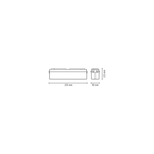 ESYLUX SLA LEDi SC LED Leistung 230 V 90 mm 352 mm 114 mm Bild 3