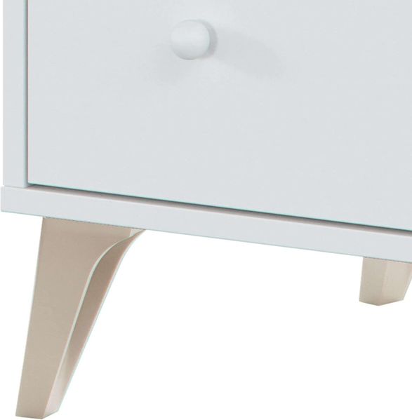 Habitdesign 007804A - Kommode mit 4 Schubladen, Sinfonier, Sweet, Artik White Farbe, Maße: 77,5 cm (Länge) x 40 cm (Tiefe) x 95 cm (Höhe) Bild 5