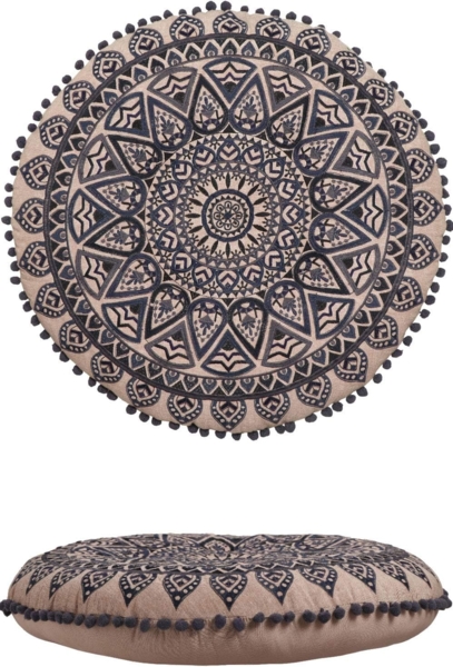 Marrakesch Orient & Mediterran Interior Pouf Arabisches Bodenkissen Aziza 55cm, Sitzkissen, Sitzpouf, Handarbeit