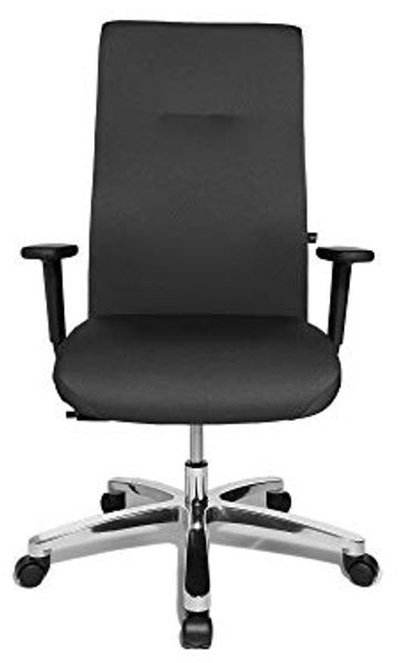 Möbel-Eins BIG STAR 20 Drehstuhl mit Armlehnen, Material Stoff/Aluminium, schwarz