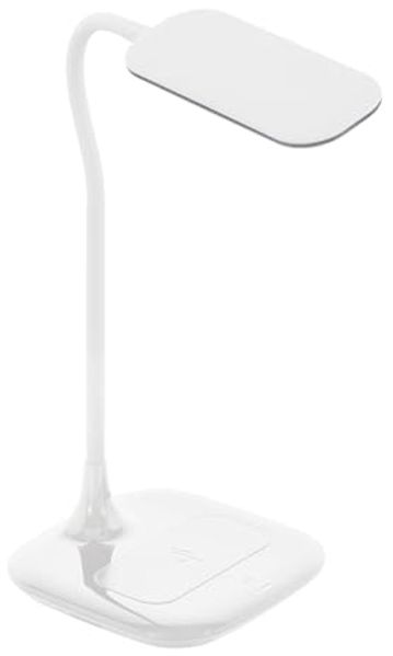Eglo 98247 LED Tischleuchte MASSERIE weiß H:38,5cm inkl. QI Charger mit Touchdimmer