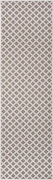 In- & Outdoor Wendeteppich Nizza Beige Creme - 80x350x0,5cm