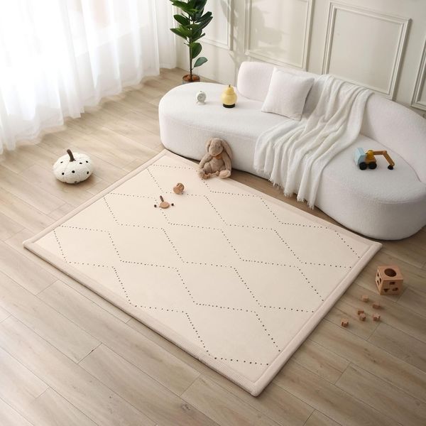 Hakuna Matte 'Wolkenweicher' Kinderteppich mit Zickzack-Design, 200 x 150 x 2,5 cm