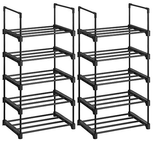 Schuhregal 45 x 30 x 89,5 cm Schwarz