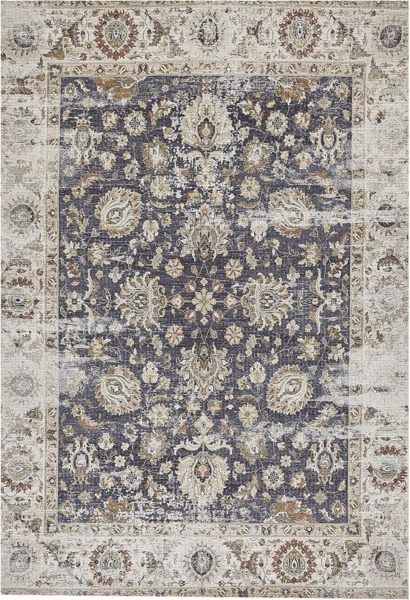 Teppich mehrfarbig orientalisches Muster 140x200 cm Kurzflor PELITLI