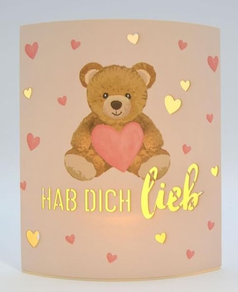 Deko Lampe Leuchte Batterie Poesielicht für Dich la vida Geschenk Teddy 6293891