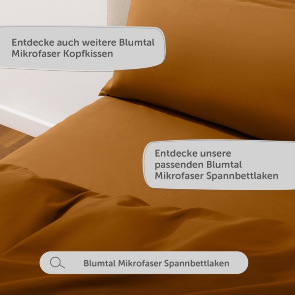Blumtal Bettwäsche Oeko-TEX zertifizierte Mikrofaser Bettwäsche pflegeleicht & faltenfrei, Bettbezüge aus Atmungsaktivem Mikrofaser Bild 7