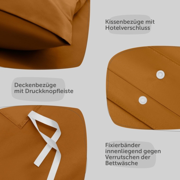 Blumtal Bettwäsche Oeko-TEX zertifizierte Mikrofaser Bettwäsche pflegeleicht & faltenfrei, Bettbezüge aus Atmungsaktivem Mikrofaser Bild 4