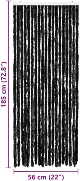 vidaXL Insektenschutz-Vorhang Anthrazit 56x185 cm Chenille 284288 Bild 3