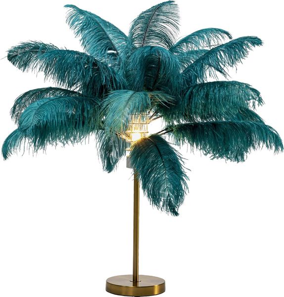 KARE Design Tischleuchte Feather Palm Rusty Grün 60cm 53746