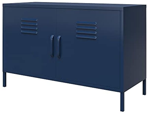 loft24 Sideboard Bradford, Spint Schrank aus Metalll mit 2 Türen