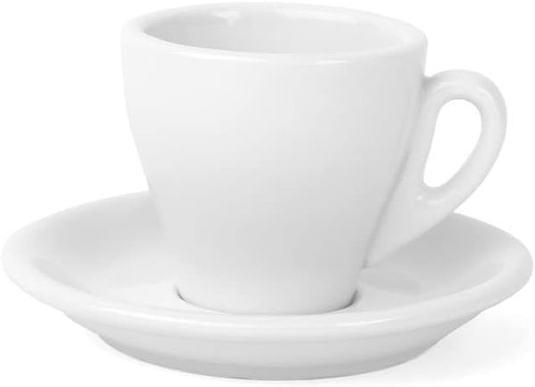 Holst Porzellan IT 001 FA3 Mokka Espresso Set Italiano 0,08 l mit UTA 111, weiß, 11 x 11 x 6. 5 cm, 2 Einheiten