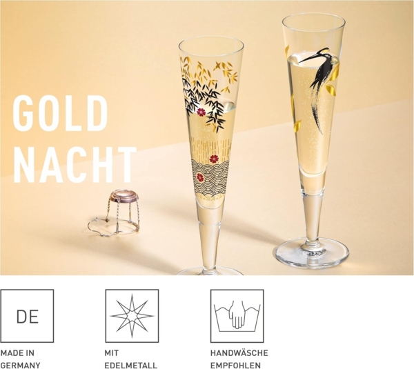 Ritzenhoff 1071021 Champagnerglas #21 GOLDNACHT Andrea Arnolt 2022 Bild 4