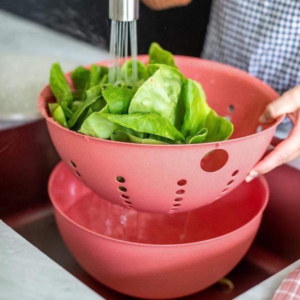 Koziol Schüssel Palsby L, Salatschüssel, Pastaschüssel, Kunststoff-Holz-Mix, Nature Ash Grey, 5 L, 7807701 Bild 4