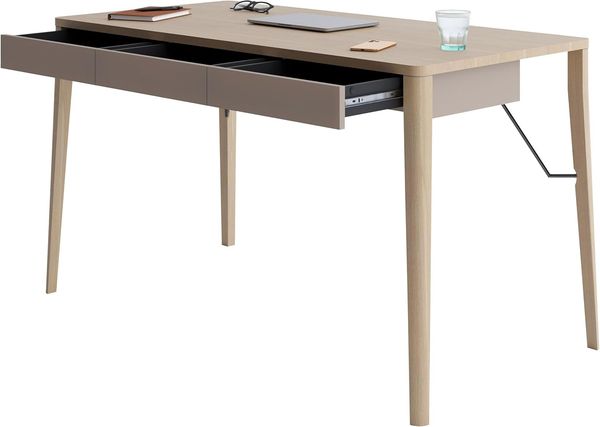 Schreibtisch Match 3S MK01 (Farbe: Eiche / Beige Hell) Bild 5