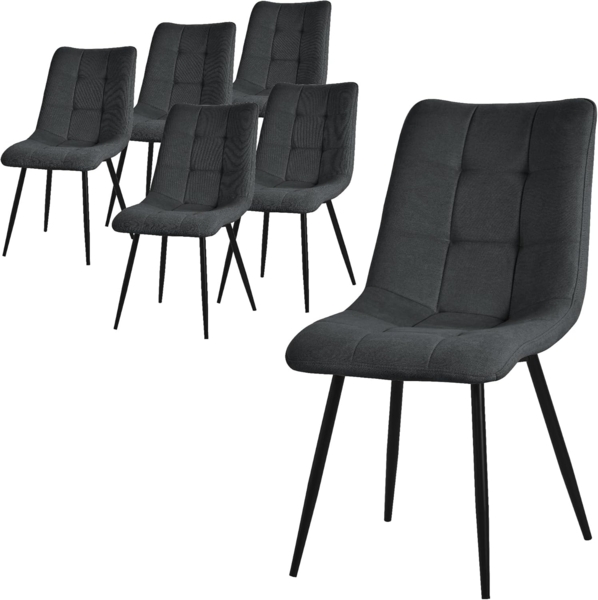 ML-DESIGN Stuhl Esszimmerstühle mit Rückenlehne moderne Design Lounge Küchenstühle (6 St), Polsterstuhl Esstischstühle 6er Set Küchenstuhl Polyester bis 120kg