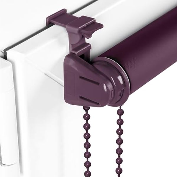 Verdunkelungsrollo Klemmfix ohne Bohren 115x150 cm Violett Verdunklungsrollo Fensterrollo Rollo Seitenzugrollo Klemmrollo für Fenster & Tür Bild 2
