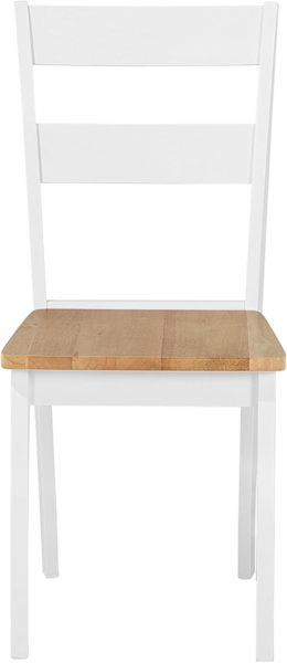 Esszimmerstuhl Holz hellbraun / weiß 2er Set GEORGIA
