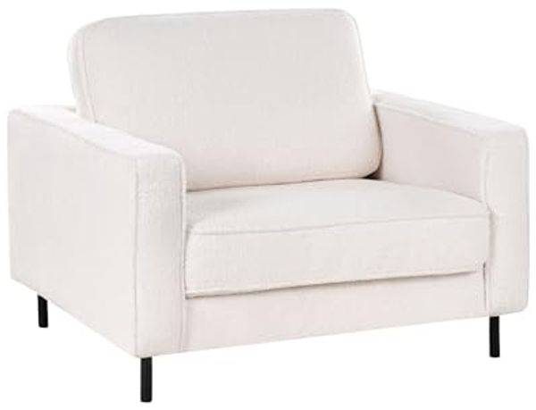 Sessel SAVALEN Bouclé Weiß