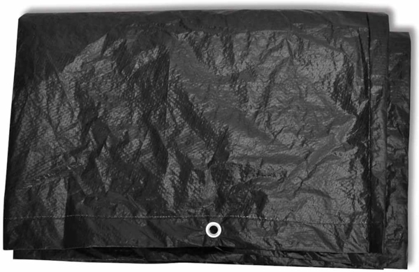 vidaXL Gartenmöbel-Abdeckung mit 8 Ösen, Polyethylen schwarz, 135 x 135 x 90 cm Bild 5