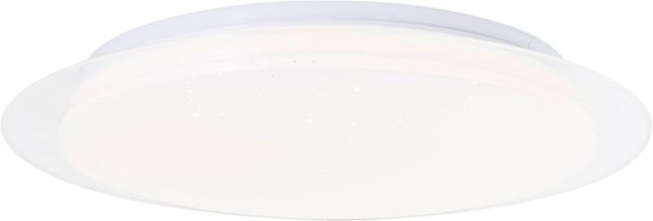 Lightbox Deckenleuchte, LED fest integriert, Warmweiß, LED-Deckenleuchte, Ø 40cm, 24W, 2400lm, 3000K, Metall/Kunststoff, weiß