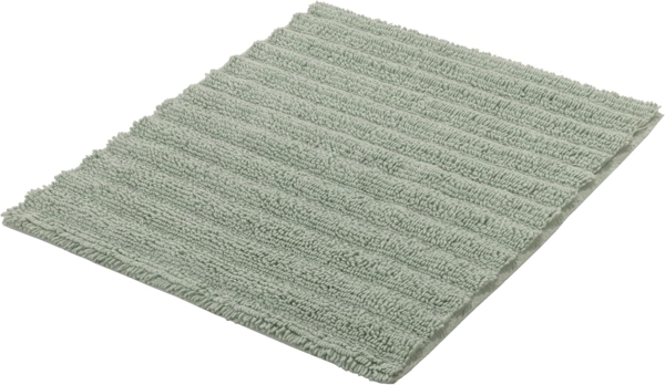 Kleine Wolke Badematte Yara, Höhe 5 mm, beidseitig nutzbar, fußbodenheizungsgeeignet, Baumwolle, rechteckig, Badteppich, Uni Farben, gestreift, waschbar