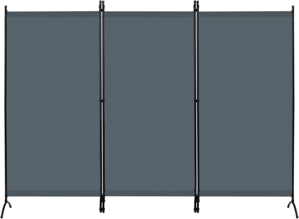 WOLTU Paravent Raumteiler freistehend 3-teilig 255x182 cm, Trennwand klappbar, Stellwand Sichtschutzwand innen Outdoor, Sichtschutz Balkon Terrasse, Dunkelgrau