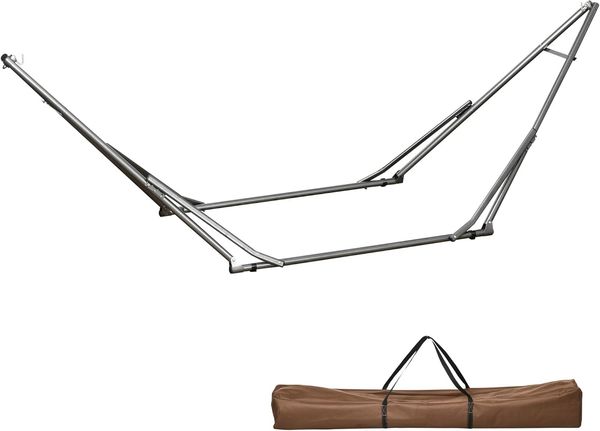 Outsunny Hängemattengestell Kleiderständer für Terrasse, Garten, Hof, (Hängemattenständer, 1-St, Hängematte), bis 120 kg Belastbar, Stahl, 290 x 92 x 88cm