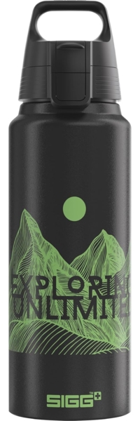 SIGG 9026.20 WMB ONE PATHFINDER BLACK 1.0 L ~und auslaufsichere Trinkflasche, fe