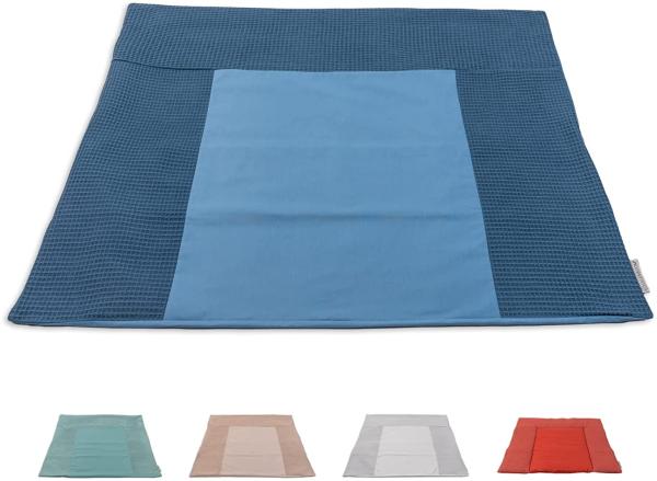 ULLENBOOM ® Wickelauflagenbezug Wickelauflagenbezug Blau, 75x85 cm, (Made in EU), Bezug mit Hotelverschluss, 100% Baumwolle