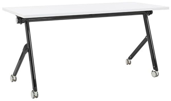 Zusammenklappbarer Schreibtisch mit Rädern Weiß BENDI