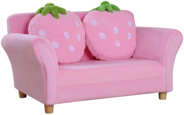 HOMCOM Sofa Kinder Erdbeersofa