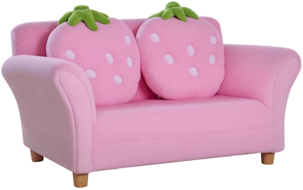 HOMCOM Sofa Kinder Erdbeersofa