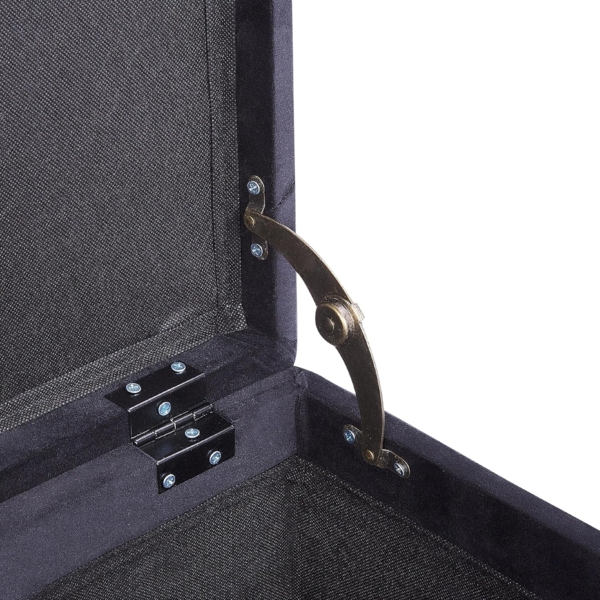 Pouf LORETTO Schwarz Samtstoff 37 cm 37 cm Bild 6