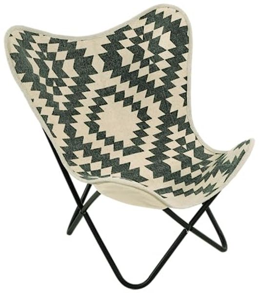 Lesli Living Stuhl Schmetterlingsstuhl Butterfly Chair BRENT Metall+Stoff