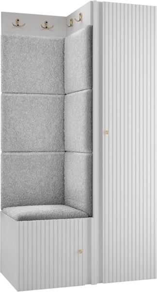 Garderoben-Set Kirtan Slim XXV (Farbe: Weiß, Abriamo 06)